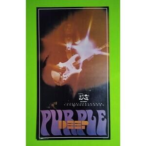 DEEP PURPLE Vintage Hard Rock Heavy Metal Poster Richie Blackmore 1975 Vintage